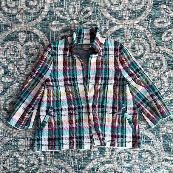 Anthropologie Rosetta Cropped Plaid Jacket - Picture 3 of 12